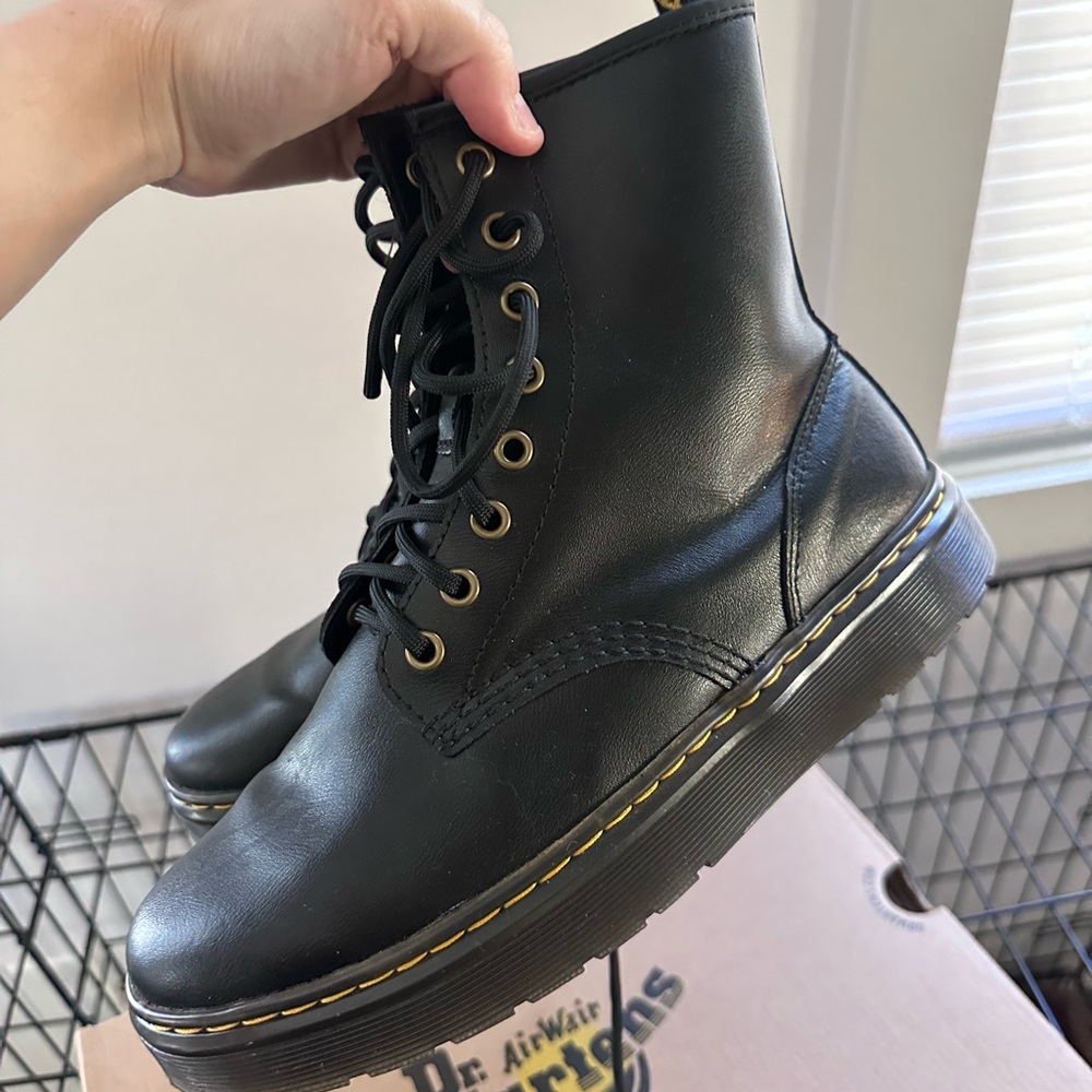 Dr. Martens Black Leather Boots - Picture 4 of 8